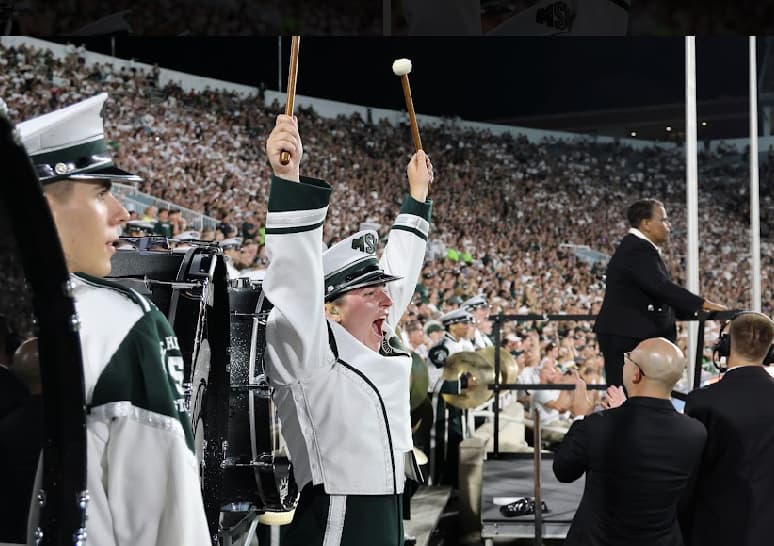 Breaking Barriers: Jenna Wesley is the first woman section leader of the Michigan State Drumline