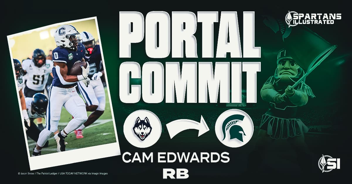 UConn transfer running back Cam Edwards commits to Michigan State