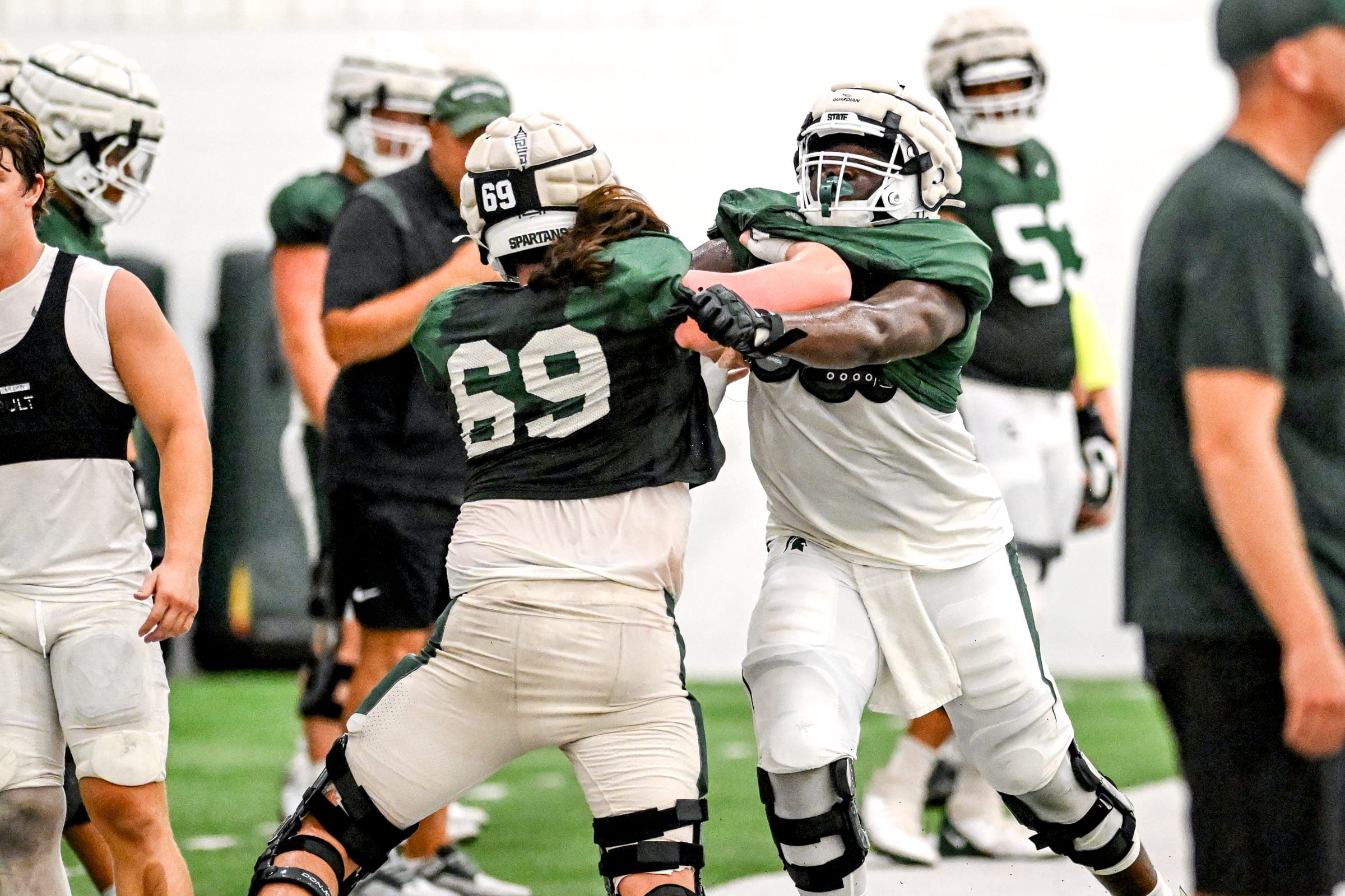 Michigan State third-year OL Rakeem Johnson primed for larger role article image about Nick Tabacca