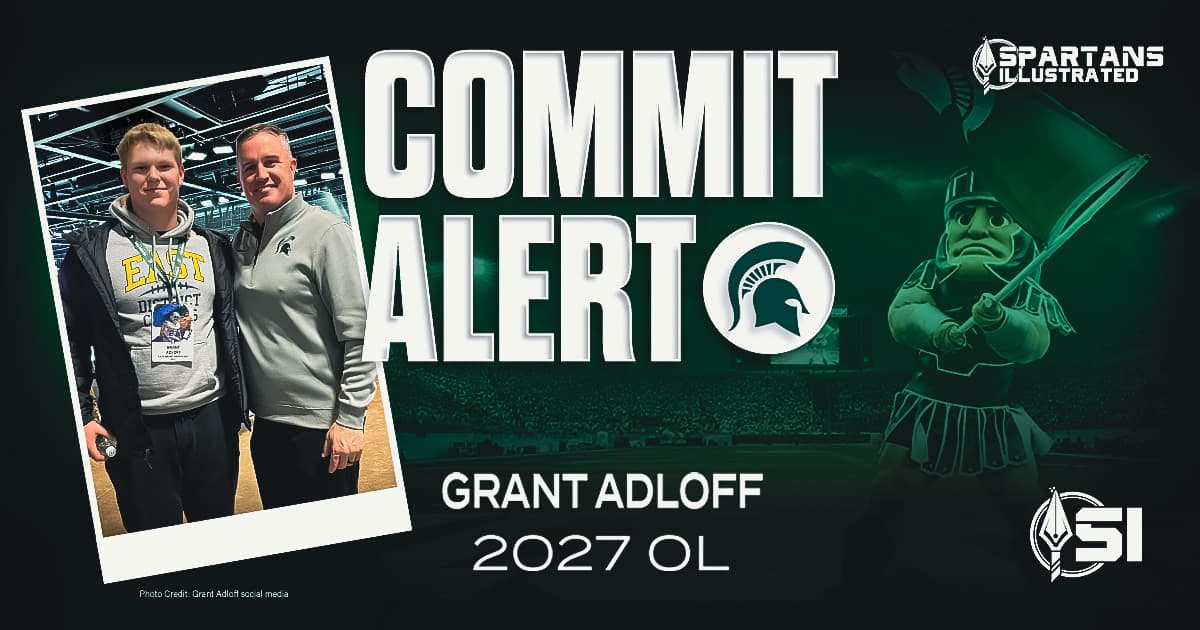 Ascending 2027 in-state OL Grant Adloff commits to Michigan State
